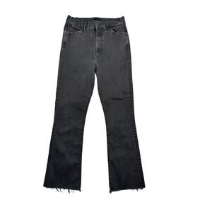 MOTHER Jeans Hustler Ankle Fray Black Not Guilty size 28
